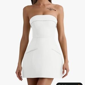 White Strapless Dress